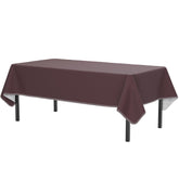Brown Flannel Backed Plastic Table Cover 54 In. x 70 In.